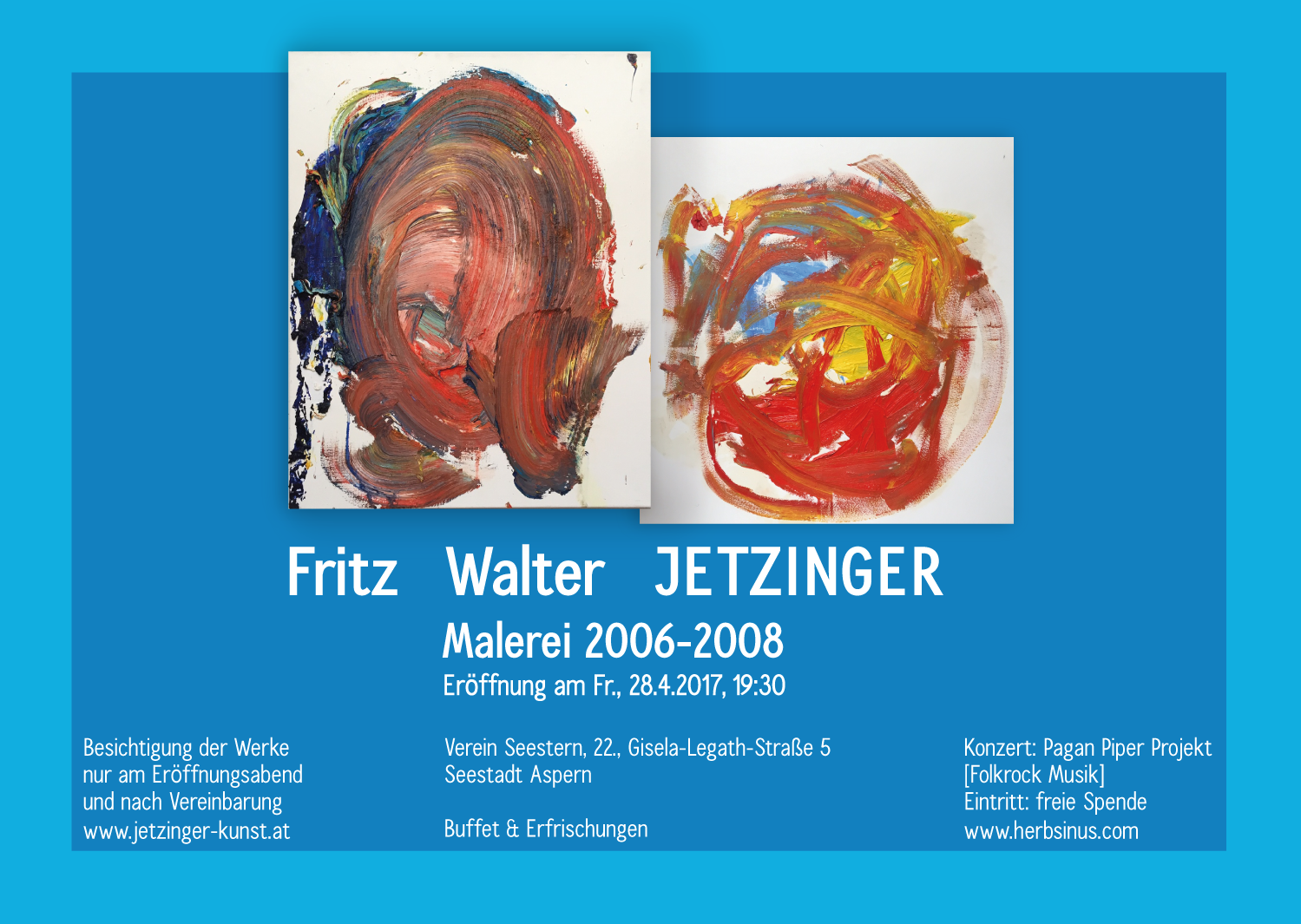 Einladung Seestadt - Fritz   Walter JETZINGER. Malerei 2006-2008